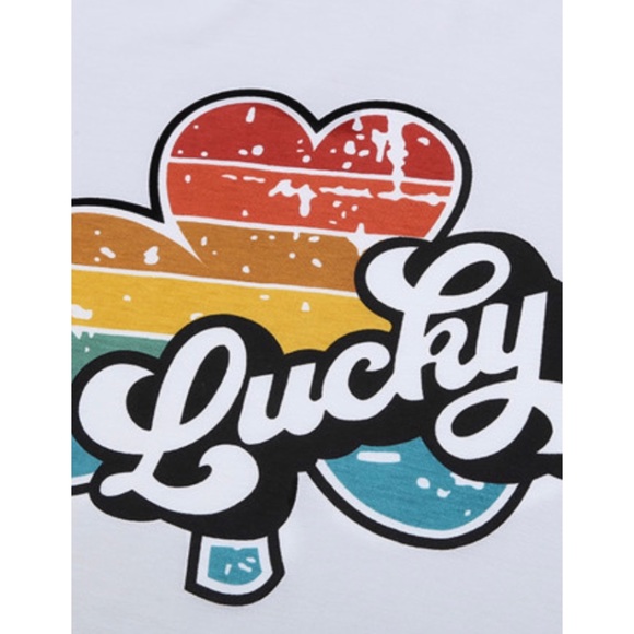 🍀HPX3🍀Just Large left LUCKY Retro Graphic Tee - Picture 3 of 7